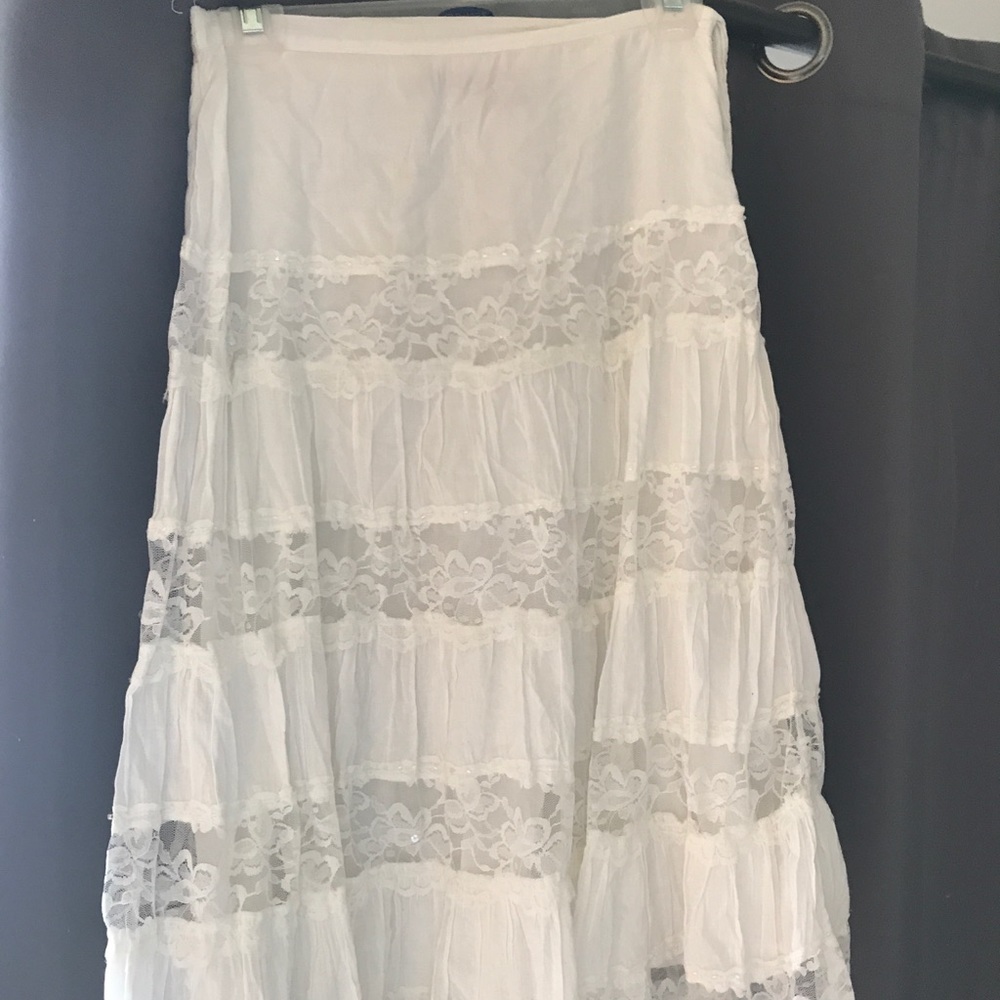 Absolutely beautiful present skirt.  lace detail